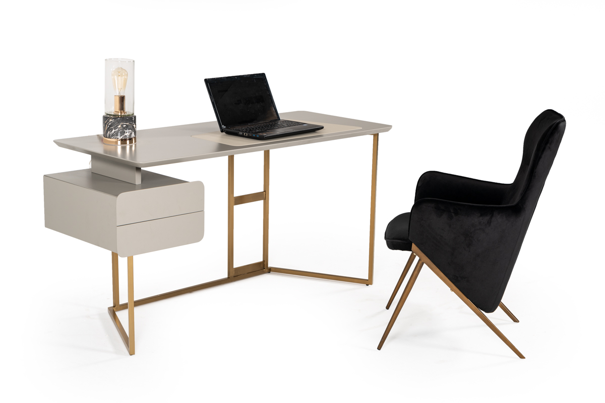 Modrest Deegan Grey Bronze Desk | VIG Furniture