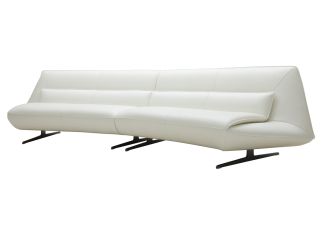 Divani Casa Beckley Modern White Leather Sofa