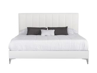 Nova Domus Angela - Italian Modern White Eco Leather Bed 