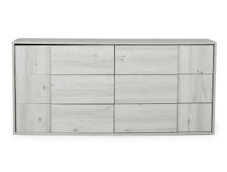 Nova Domus Asus - Italian Modern White Washed Oak Dresser
