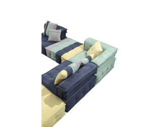 Divani Casa Dubai -  Modern Multicolored Fabric Modular Sectional Sofa