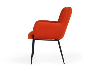 Modrest Frisco - Mid-Century Orange Velvet dining Chair