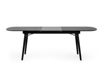 Modrest Addax - Modern Black Extendable Dining Table