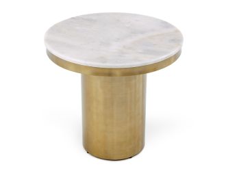 Modrest Rocky - Glam White & Gold End Table
