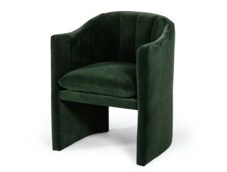 Modrest Danube - Modern Jade Green Fabric Dining Chair