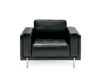 Divani Casa Schmidt - Modern Black Leather Chair