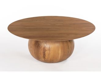 Modrest Refugio - Modern Acacia Round Coffee Table
