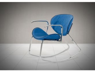 Corvallis - Modern Blue Fabric Rocking Arm Chair (Set of 2)