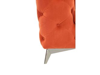Divani Casa Delilah - Modern Orange Fabric Loveseat