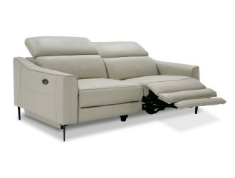 Divani Casa Eden - Modern Grey Leather Sofa