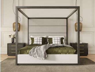 Modrest Manhattan- Contemporary Canopy Grey Bedroom Set