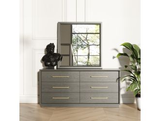 Modrest Manhattan- Contemporary Grey and Gold Dresser 