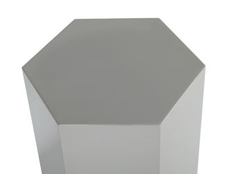 Modrest Newmont - Large Light Grey High Gloss End Table
