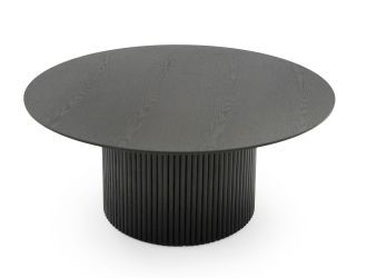 Modrest - Rawlins Modern Mid Century Black Ash Round Coffee Table