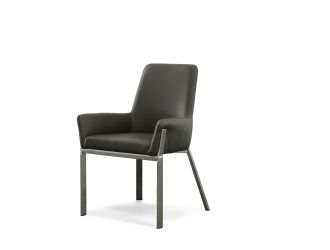 Modrest Robin Modern Grey Bonded Leather Dining Chair