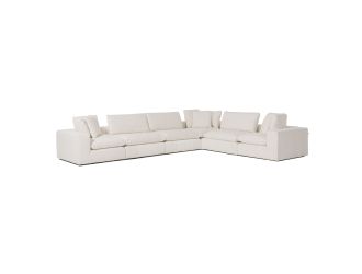 Divani Casa Vicki - Modern Off-White Fabric Modular Corner Seat