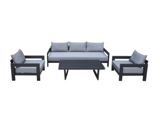 Renava Wake - Outdoor Dark Charcoal Sofa Set