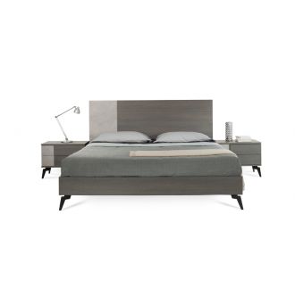 Nova Domus Palermo Italian Modern Faux Concrete & Grey Bedroom Set
