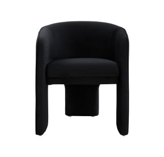 Modrest Kyle Modern Black Velvet Accent Chair
