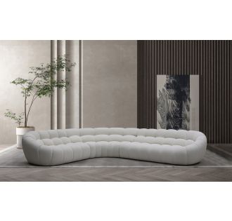 Divani Casa Yolonda - Off-White Fabric Sectional Sofa
