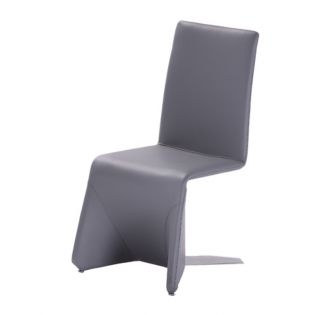 Nisse - Contemporary Grey Leatherette Dining Chair (Set of 2)
