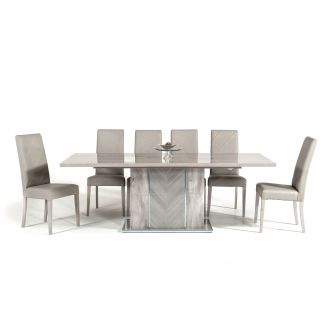 Nova Domus Alexa Italian Modern Grey Extendable Dining Table