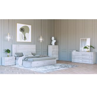 Nova Domus Asus - Modern Italian White Bedroom Set