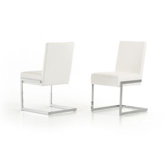 Batavia - Modern White Leatherette Dining Chair (Set of 2)