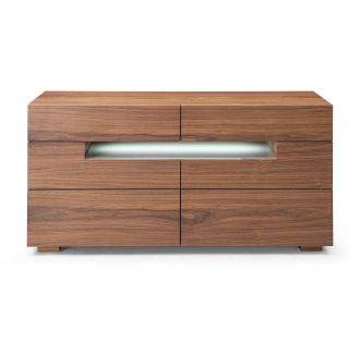 Modrest Ceres - Contemporary LED Walnut Dresser
