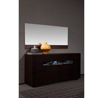 Modrest Ceres - Modern Brown Oak Bedroom Mirror