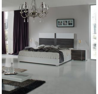 Nova Domus Corrado Italian Modern White & Grey Bed
