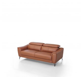 Divani Casa Danis - Modern Cognac Leather Brown Sofa