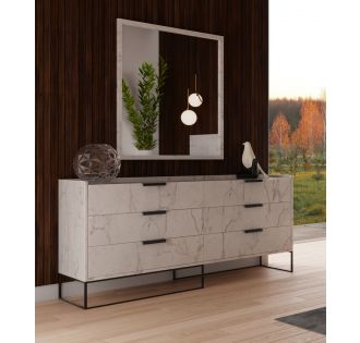 Nova Domus Marbella - Italian Modern White Marble Dresser