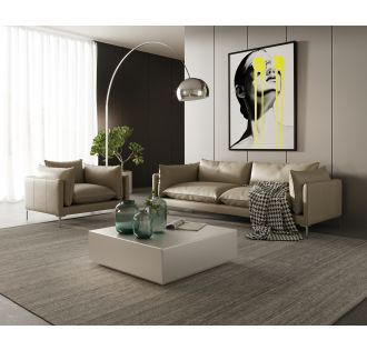Divani Casa Harvest - Modern Taupe Full Leather Sofa Set