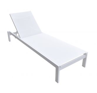 Renava Kayak - Modern White Outdoor Chaise Lounge