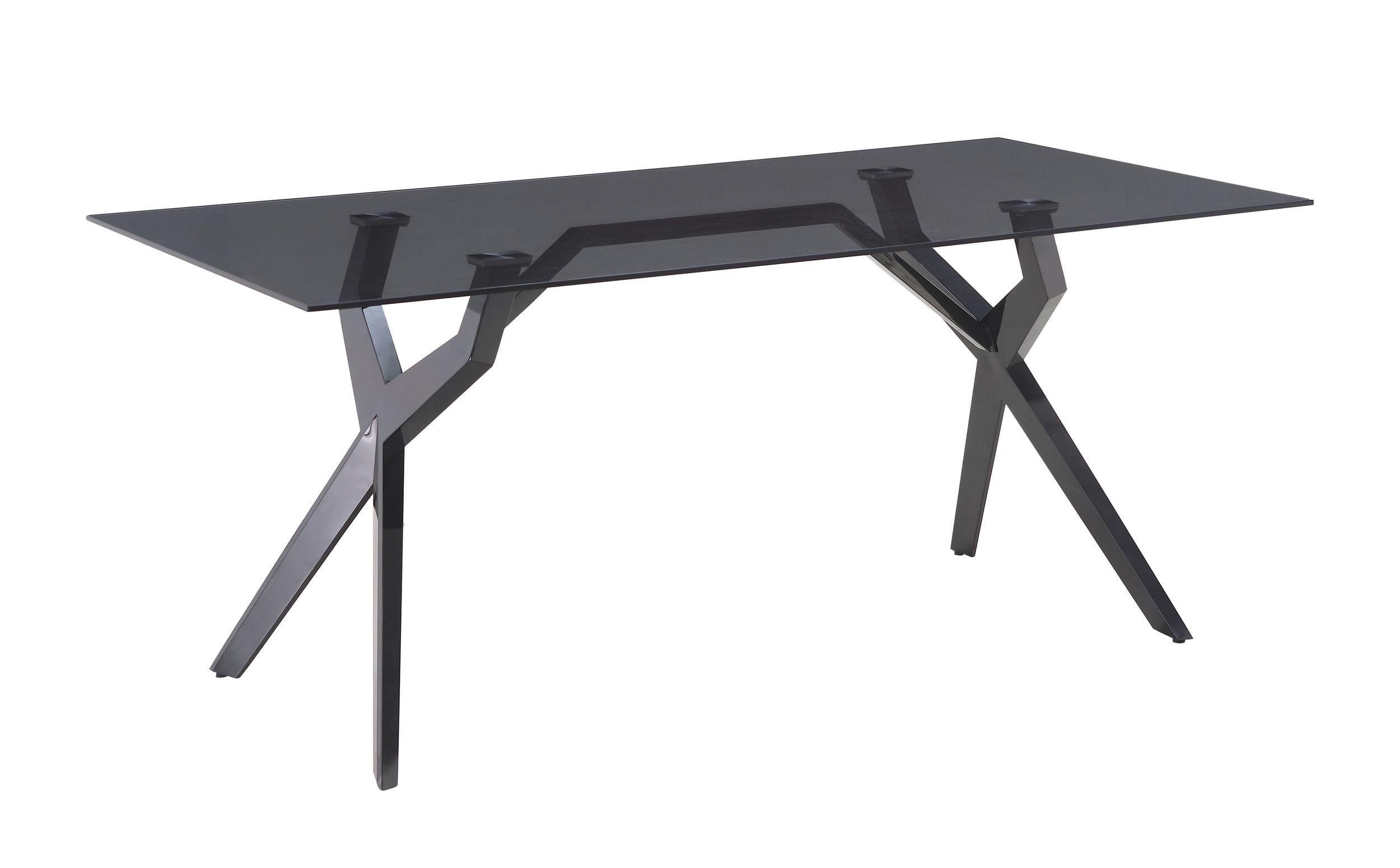 Modrest Darley Grey Glass Black Dining Table | VIG Furniture