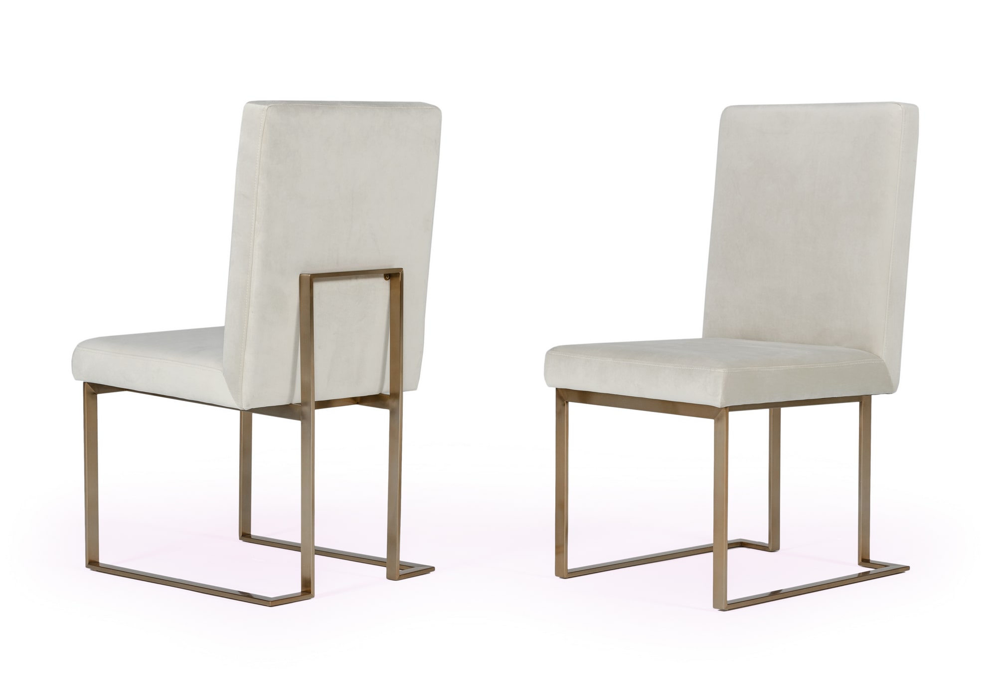 Modrest Fowler Grey Velvet Dining Chair Set of 2 | VIG Furniture