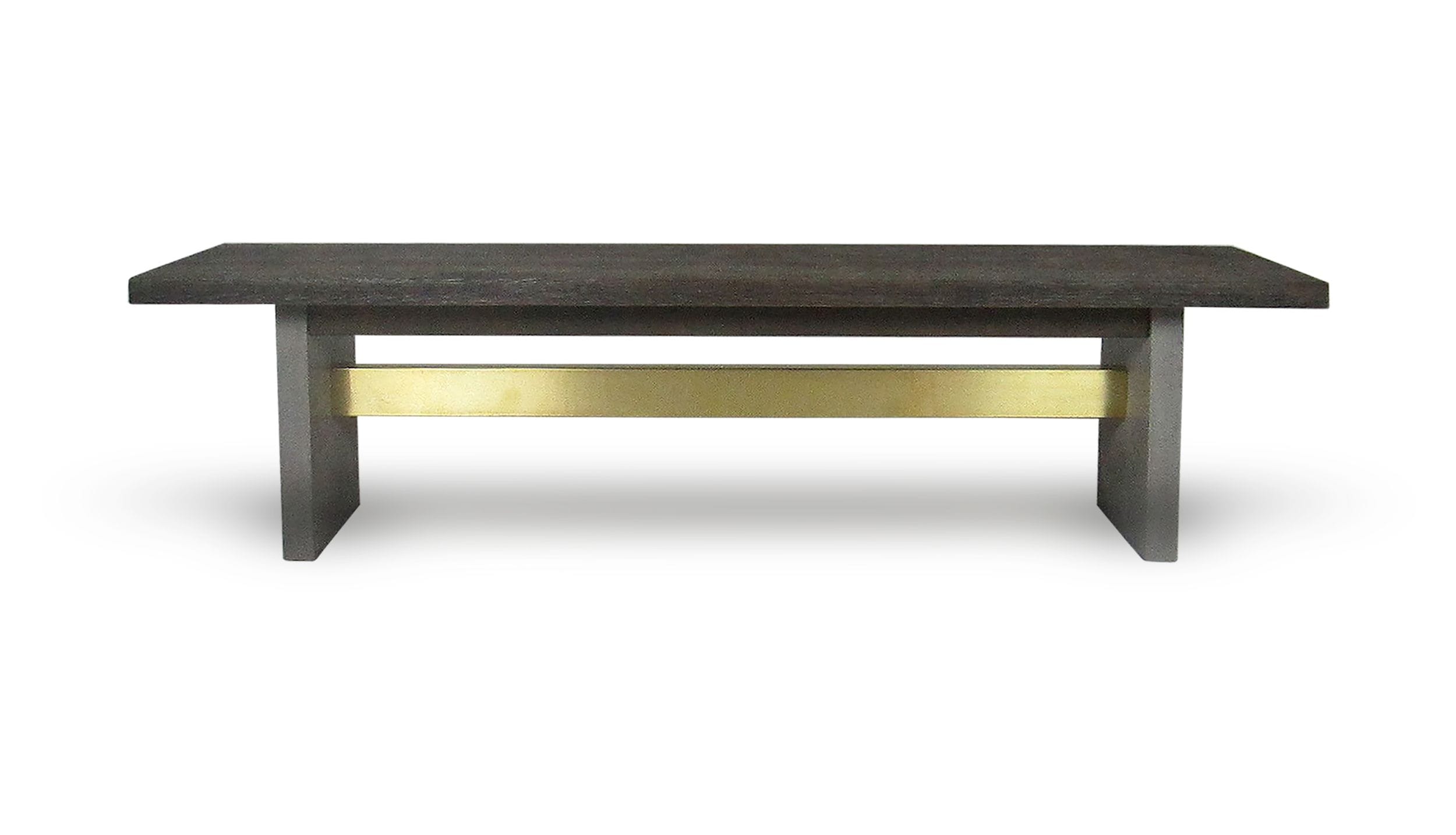 Modrest June Dark Grey Concrete Walnut Dining Bench | VIG Furniture