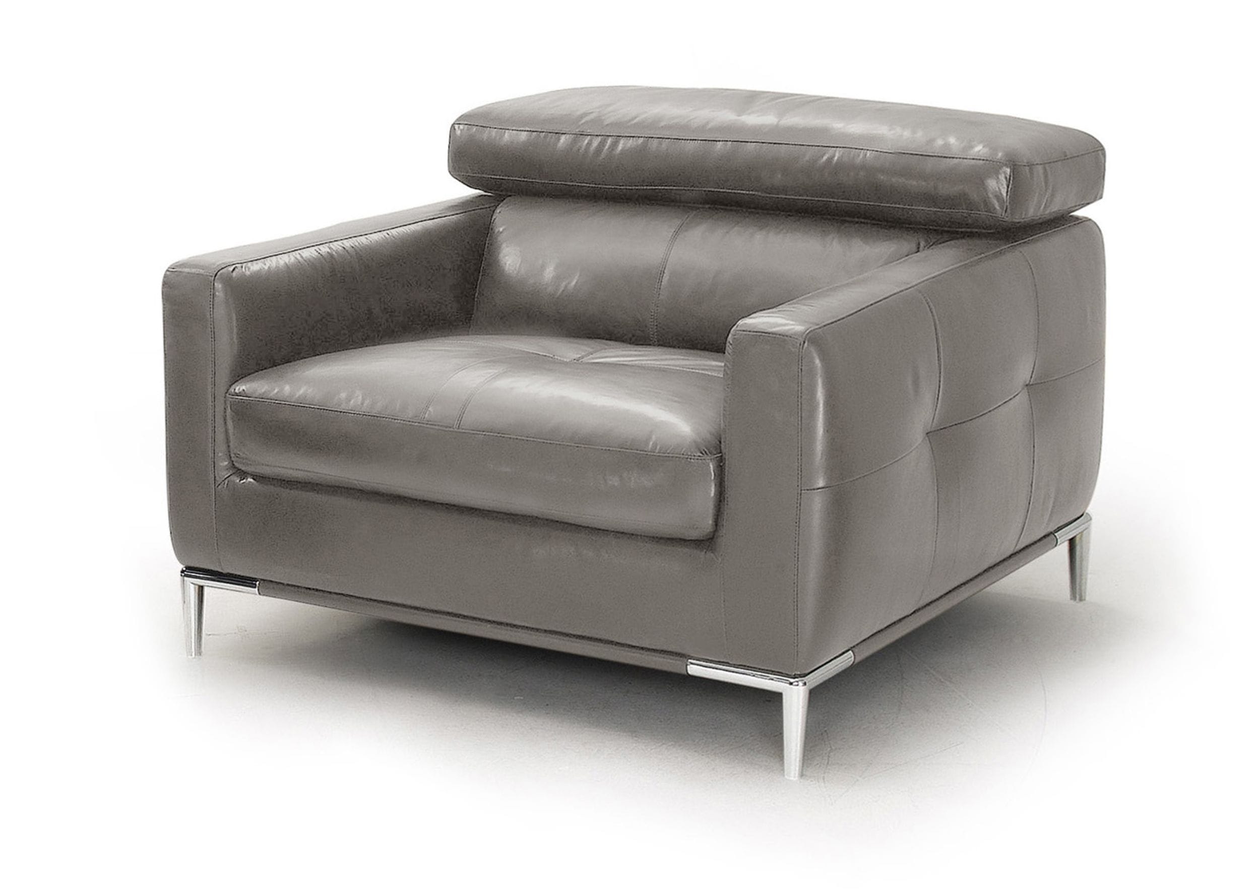 Divani Casa Natalia Dark Grey Leather Chair | VIG Furniture