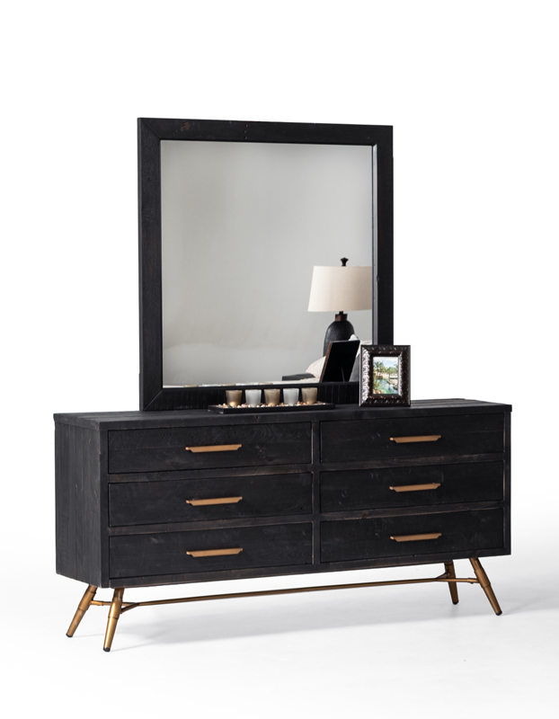 Nova Domus Tabitha Dark Brown Recycled Pine Mirror | VIG Furniture