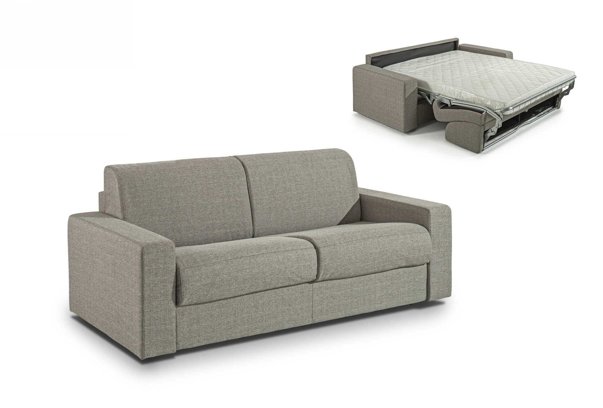 Modrest Made in Italy Urrita Gray Fabric Sofa Bed Full Size Mattress | VIG Furniture